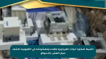 «ضبط ضخم» أدوات كهربائية مقلدة ومغشوشة في القليوبية تكشف حجم الغش بالأسواق